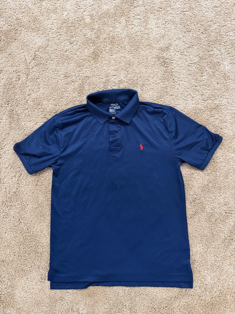 Polo by Ralph Lauren Navy Short-Sleeve Polo with Red Pony
